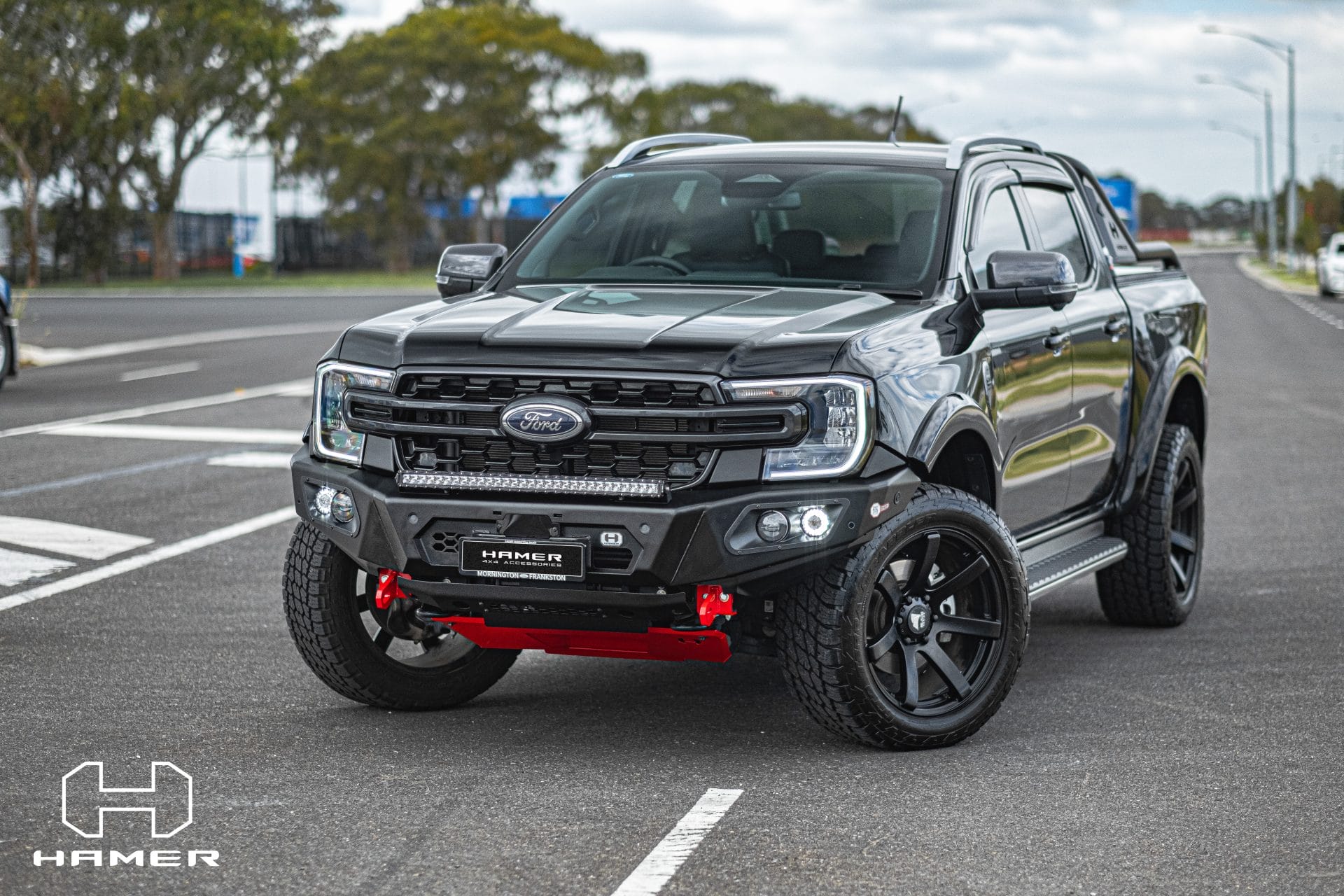 Ford Ranger Next Gen Hamer 4x4 bull bar installed
