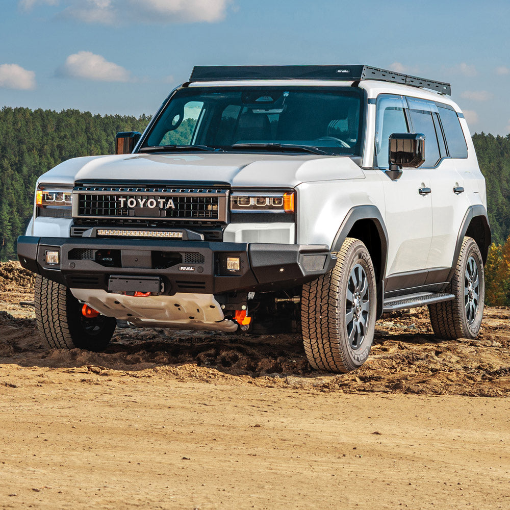 Toyota landcruiser LC20 fitted with Rival 4x4 Bull Bar overall shot