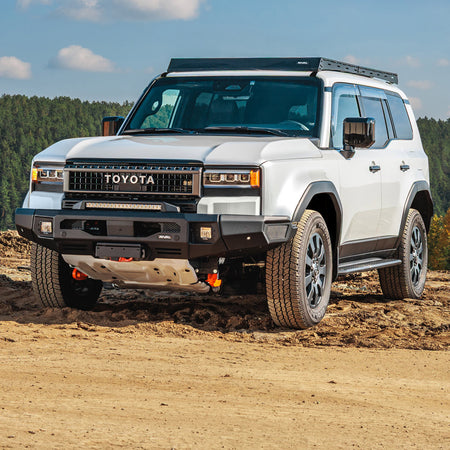 Toyota landcruiser LC20 fitted with Rival 4x4 Bull Bar overall shot